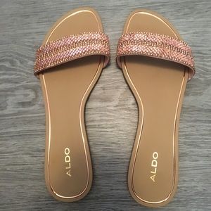 🌷 ALDO:  Rose Gold Sandals Size 7